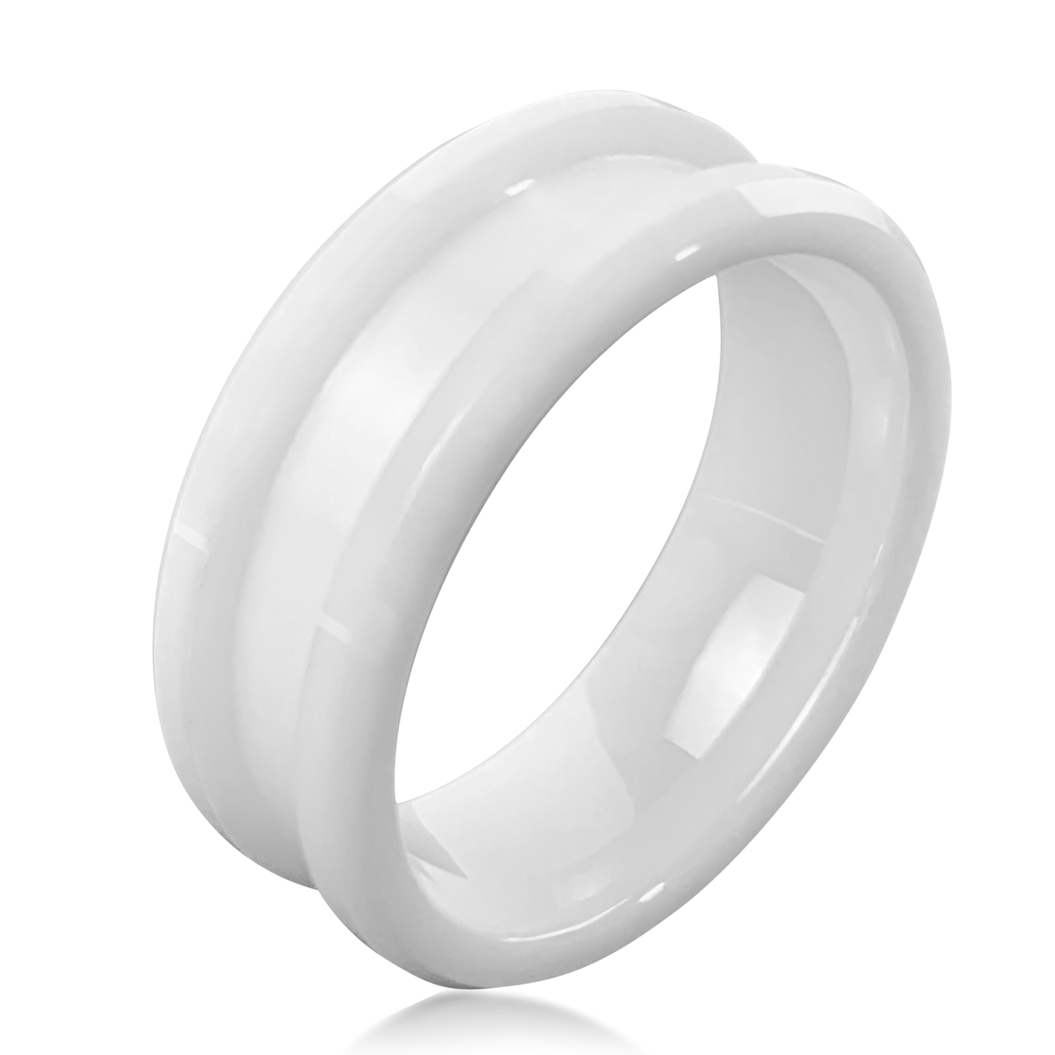 NEW!!! White Ceramic Ring Blanks 8mm!