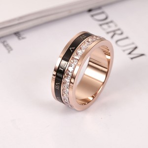 The New Rose Gold Roman Numeral Single Diamond Rings for Women