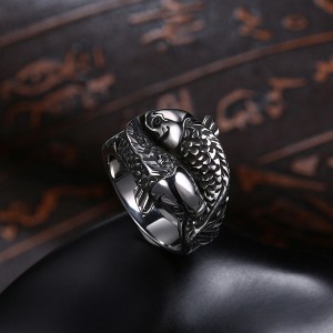 Hot Selling Wholesale Jewelry Retro Fashion Popular Carp Pisces Ring