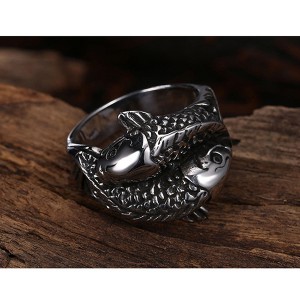 Hot Selling Wholesale Jewelry Retro Fashion Popular Carp Pisces Ring