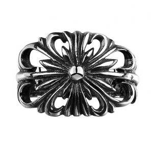 Retro Style Carved Pattern Geometric Personality Ring for Unisex