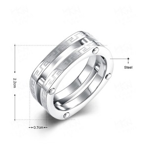 New Arrivals Double Ring Hollow Jewelry Unisex Ring