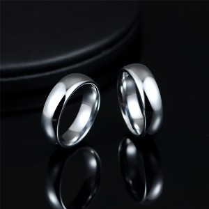 Classic Combination High Polished Luminous Brushed Tungsten Steel Ring