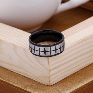 Classic Black Gold Couple Stainless Steel Ring for Hot Sell