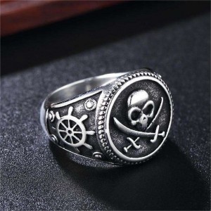 Europe And America Ring New Creative Punk Stainless Steel Skeleton Skull Finger Unique Rings Men Women