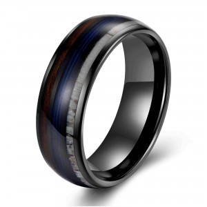 Luxury Jewelry tungsten ring Inlay carbon fiber wedding band Dragon tungsten ring for men and women couple comfort it ring