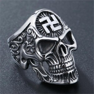 Hot Selling Men Stainless Steel Skeleton Finger Punk Style Gothic Skull Rings